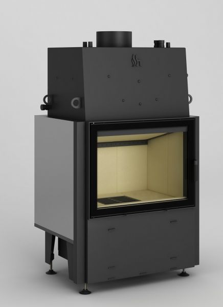 Wkład kominkowy z płaszczem wodnym na pellet Idropellbox 30 volcano wt 12 - Wkład kominkowy z płaszczem wodnym na pellet Idropellbox 30